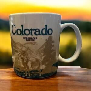 Starbucks Colorado Collector Series Mug 2009 16oz Coffee Cup Mountain Ram EUC